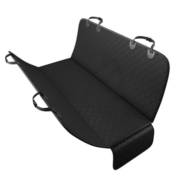 Funda para asiento de coche para perros, impermeable, resistente a arañazos, para asientos traseros de coches, camiones, SUV, borde negro.