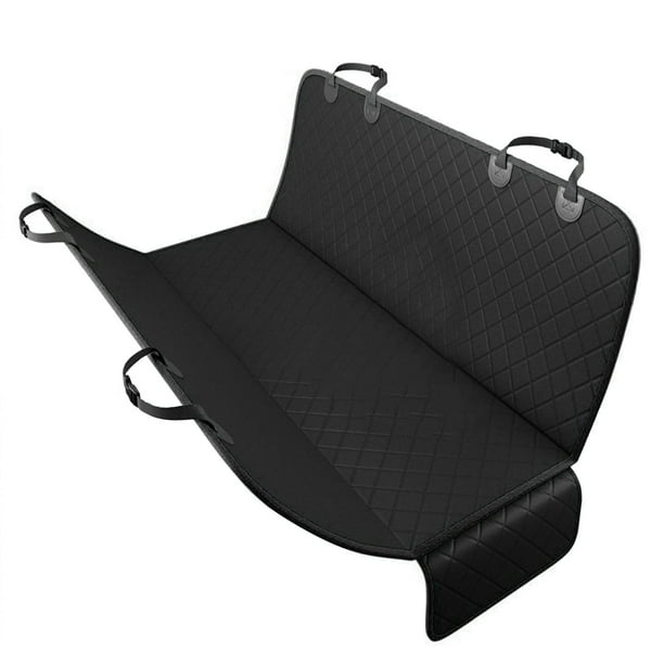 Funda para asiento de coche para perros, impermeable, resistente a arañazos, para asientos traseros de coches, camiones, SUV, borde negro.