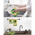 thumbnail image 5 of Happy St. Patrick's Day Kitchen Dish Towels for Drying Dishes Set of 2, Spring Coin Clovers Yellow Plaid Waffle Weave Microfiber Hand Tea Bathroom Towels Quick Dry & Absorbent Towel 15.7x23.6, 5 of 7