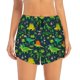 thumbnail image 2 of Balery Dinosaurs Pantalones cortos deportivos para mujer con forro y dos bolsillos, elásticos, para entrenamiento, gimnasio, yoga-Small, 2 of 7