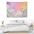 thumbnail image 3 of ONETECH Sunset Clouds Tapestry Wall Hanging Pink Sky Big Fluffy Cloud Soft Color Light Large Backdrop 40x30 Inch Thickened Fabric Aesthetic Wall Background, 3 of 7