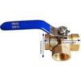 thumbnail image 2 of three way brass ball valve 1/2 inch connector and adapter, 2 of 5