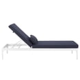 thumbnail image 2 of Modway Chaise Longue de Patio en Aluminium Perspective, Blanche et Marine, 2 of 6