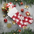 thumbnail image 6 of Red White Diagonal Plaids 3d Snowflakes Christmas Christmas Stockings Large Capacity 18 inch Gift Bag with Hook Xmas Holiday Decor 2 Pack, 6 of 8