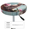 thumbnail image 2 of Modern Flower Hairless Cat Round Bar Stool Seat Covers, Elastic Round Chair Cover Stool Seat Slipcover Bar Stool Cushions Round Pad for 12-14 inch, 2 of 5