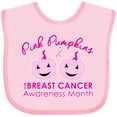 thumbnail image 3 of Inktastic Pink Pumpkins for Breast Cancer Awareness Boys or Girls Baby Bib, 3 of 4