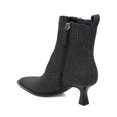 thumbnail image 2 of XYD Women Pointed Closed Toe Side Zipper Denim Boots Kitten Low Heels Ankle Booties Dress Casual Party Shoes Size 14.5 Black, 2 of 6
