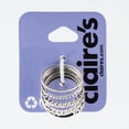 thumbnail image 3 of Claire's Women's Silver Love Rings, Assorted Set, Size 9, 6 Pack, 06861, 3 of 3