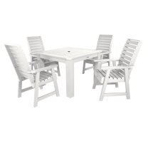 Highwood's 42" x 42" Square 5-pc Weatherly Dining Set - Dining Height, Outdoor, Eco-friendly, Synthetic Wood
