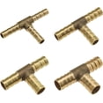 thumbnail image 1 of Conector de Manguera de Latón JAMW en Forma de T 3 Vías para Combustible Aire Agua Aceite 6mm 8mm 10mm 12mm Sencillez, 1 of 5