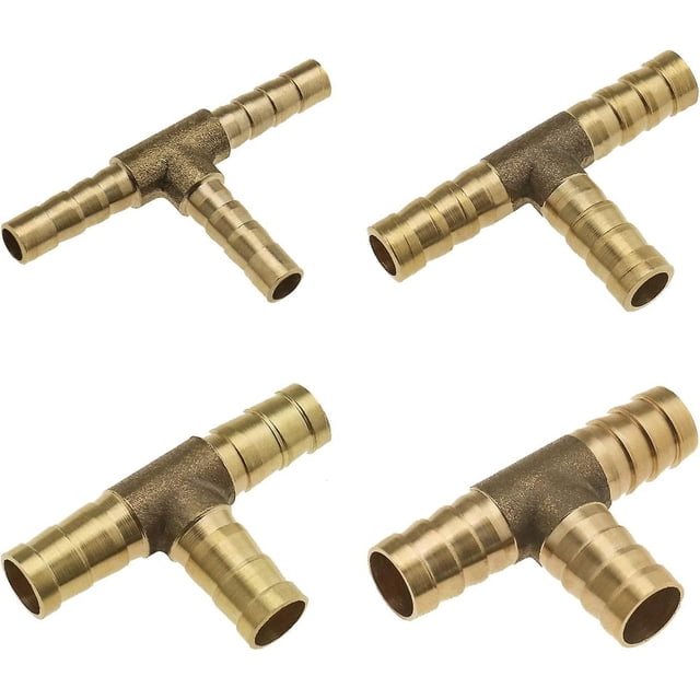 Conector de Manguera de Latón JAMW en Forma de T 3 Vías para Combustible Aire Agua Aceite 6mm 8mm 10mm 12mm Sencillez