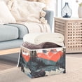 thumbnail image 3 of Yayeee Collapsible Cube Storage Bin with Lid Fabric Closet Decorative Basket with Handles, Mountains at Dawn, 3 of 7