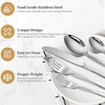 thumbnail image 3 of 20PCS Silverware Set, Stainless Steel Flatware Set 4 Knives 4 Forks 4 Spoons 4 Tea Forks 4 Teaspoons with Beautiful Flower Pattern for Kitchen Restaurant Party Sliver, 3 of 7