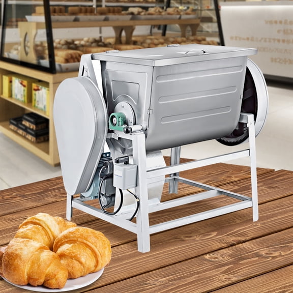 New Commercial Electric Dough Mixer 30QT 110V Mixing Machine with 2 Speeds Kneading Machine, 50 RPM 1.5KW Kitchen Simple Filling and Dough Mixer Equipment