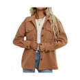 thumbnail image 2 of Womens Corduroy Shirt Long Sleeve Button Down Shirts Casual Jacket Tops Shacket, 2 of 7