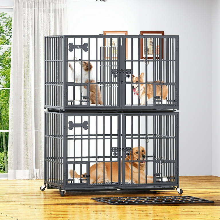 Furniture 54in Dog Crate Dog Carrier 54 Dog Crate With Divider