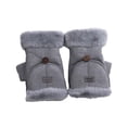 thumbnail image 3 of Guantes sin dedos de invierno, mitones para mensajes de texto, guantes para clima frío, mitones con parte abatible Gris, 3 of 8