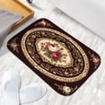thumbnail image 6 of 1pc Oval Floral Pattern Carpet Absorbent Non-Slip Bathroom Thickened Flannel Rug Decor,Soft,Quick Drying,Suitable For Indoor/outdoor Use,Bathrooms,Bedrooms,Kitchens,Terrace,Laundry Rooms,16"x24", 6 of 9