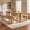 Natural, variant on Christopher Knight Home 3-Piece Bohemian Wood Dining Table with Benches for 6, Rattan Accents, Natural