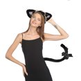 thumbnail image 5 of Juego de orejas y cola de gato | Diadema de orejas de gato peludo con cola | Accesorios para disfraz de gato de fiesta de Halloween MFZFUKR CPB-SSW2290-1, 5 of 5