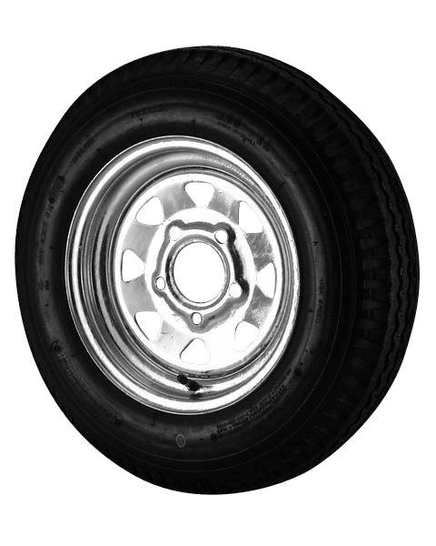 5.30X12 Loadstar Trailer Tire LRC on 5 Bolt Galvanized Spoke Wheel 