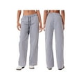 thumbnail image 3 of Aojekbee Women’s Striped Print Pants Drawstring Elastic Waist Wide Leg Pants Loose Lounge Pants, 3 of 10
