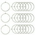 thumbnail image 2 of EOEMY 100 Silver Tone Wine Glass Charm Rings ~ Round Earring Hoops 20mm-35mm Jewelry-35mm, 2 of 6