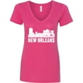 thumbnail image 3 of Inktastic New Orleans Skyline Grunge Women's V-Neck T-Shirt, 3 of 5