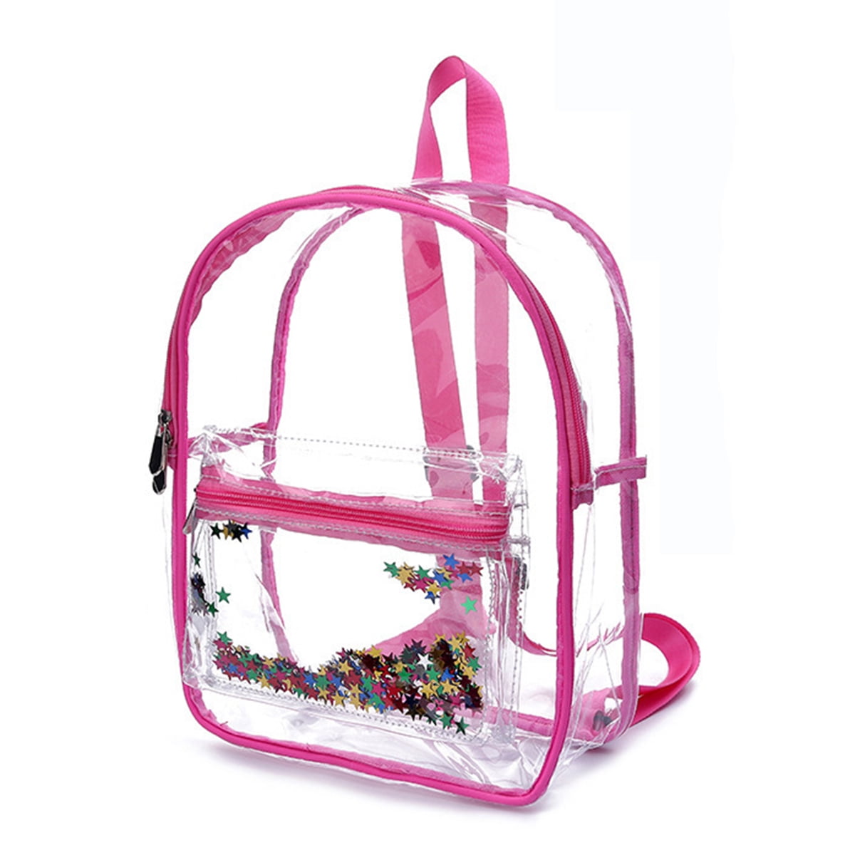 Clear Bag Stadium Approved Clear Small Backpack, Plastic PVC Clear Bags