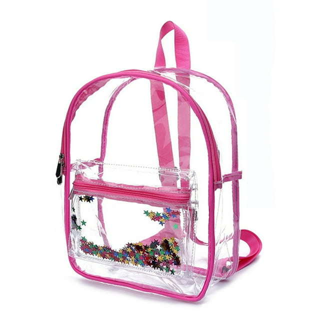 Clear Backpack Stadium Approved PVC Plastic Transparent Backpack Small