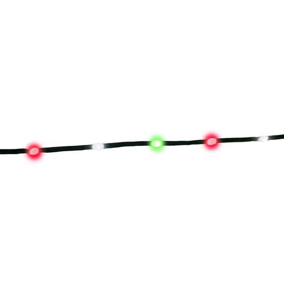 Cinta LED para celebraciones, color rojo, verde y blanco puro, 200 quilates, 10 m