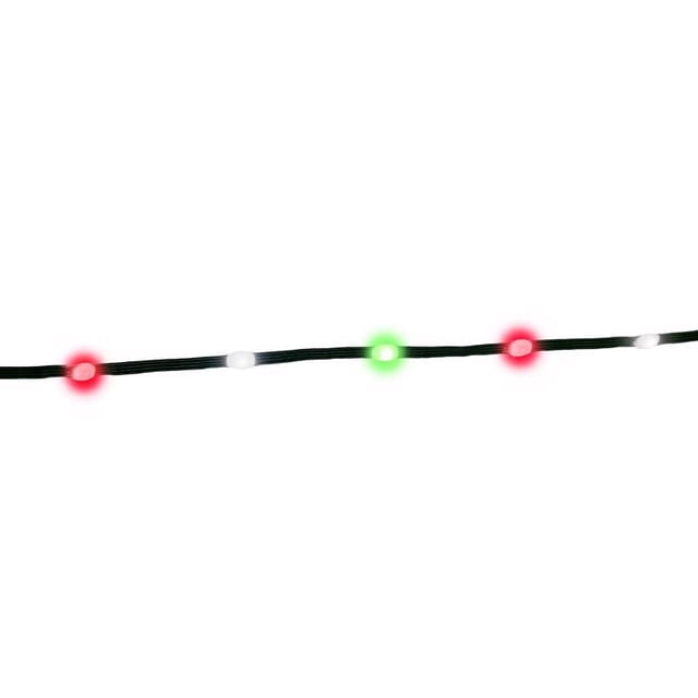 Cinta LED para celebraciones, color rojo, verde y blanco puro, 200 quilates, 10 m