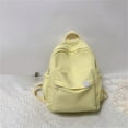 thumbnail image 2 of Otqutp Student Bag Female Pure Color Simple Leisure Shoulder Bag Campus Backpack for Women's Casual Traveling Hiking(Yellow,One Size), 2 of 4