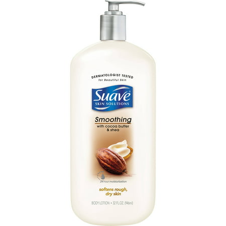 Suave Smoothing with Cocoa Butter and Shea Body Lotion, 32 