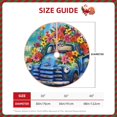 thumbnail image 2 of Xecao Floral Truck Welcome Pattern Christmas Tree Skirt Round Xmas Tree Mat Base Cover for Holiday Home Decorations-48", 2 of 6