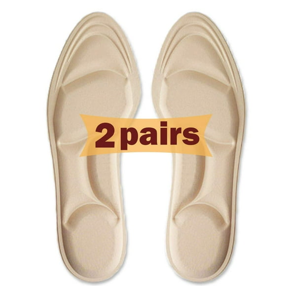 Shoe Insoles Women Arch Support Insoles Breathable New Material 5D Sponge Barefoot Comfort Insoles And High Heel Inserts (Beige(Women))
