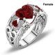 thumbnail image 4 of Heart-Shaped Stainless Steel Couples Rings for Men and Women - Perfect for Engagement and Wedding Bands, 4 of 4