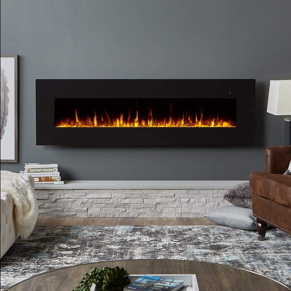 Real Flame Corretto 72" Wall-Mount Electric Fireplace
