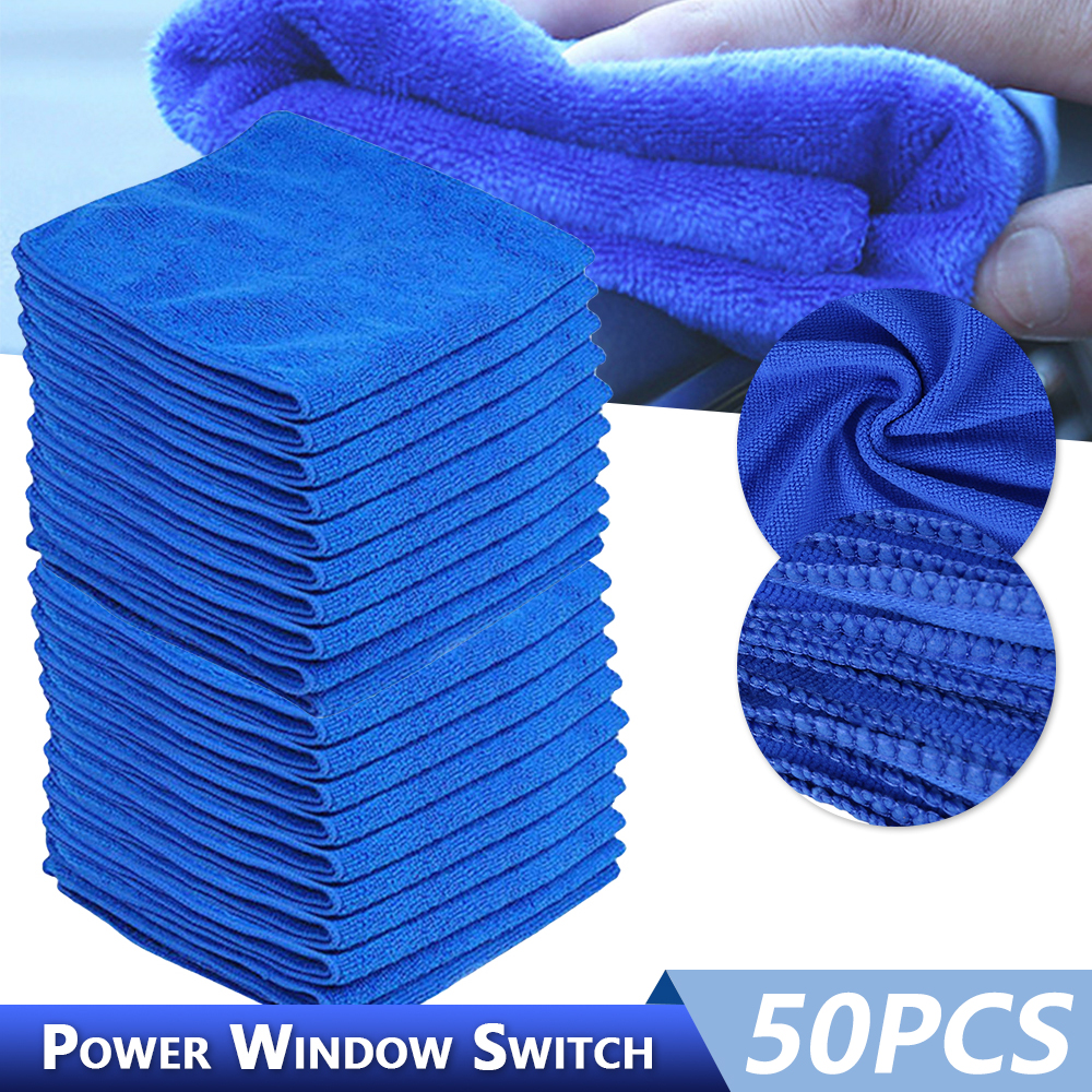 Willstar 50 PCS Microfiber Cleaning Cloths Rags Towels Premium Microfiber Disc Cloth