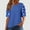 Blue, variant on SNKSDGM Women's Plus Casual Easter Shirts Womens Shirts Casual Summer Women's Lightweight Blouse Daily Lace Sleeve Patchwork Daily Round Neck Regular fit Tops Women's Tops 3/4 Sleeve V Neck