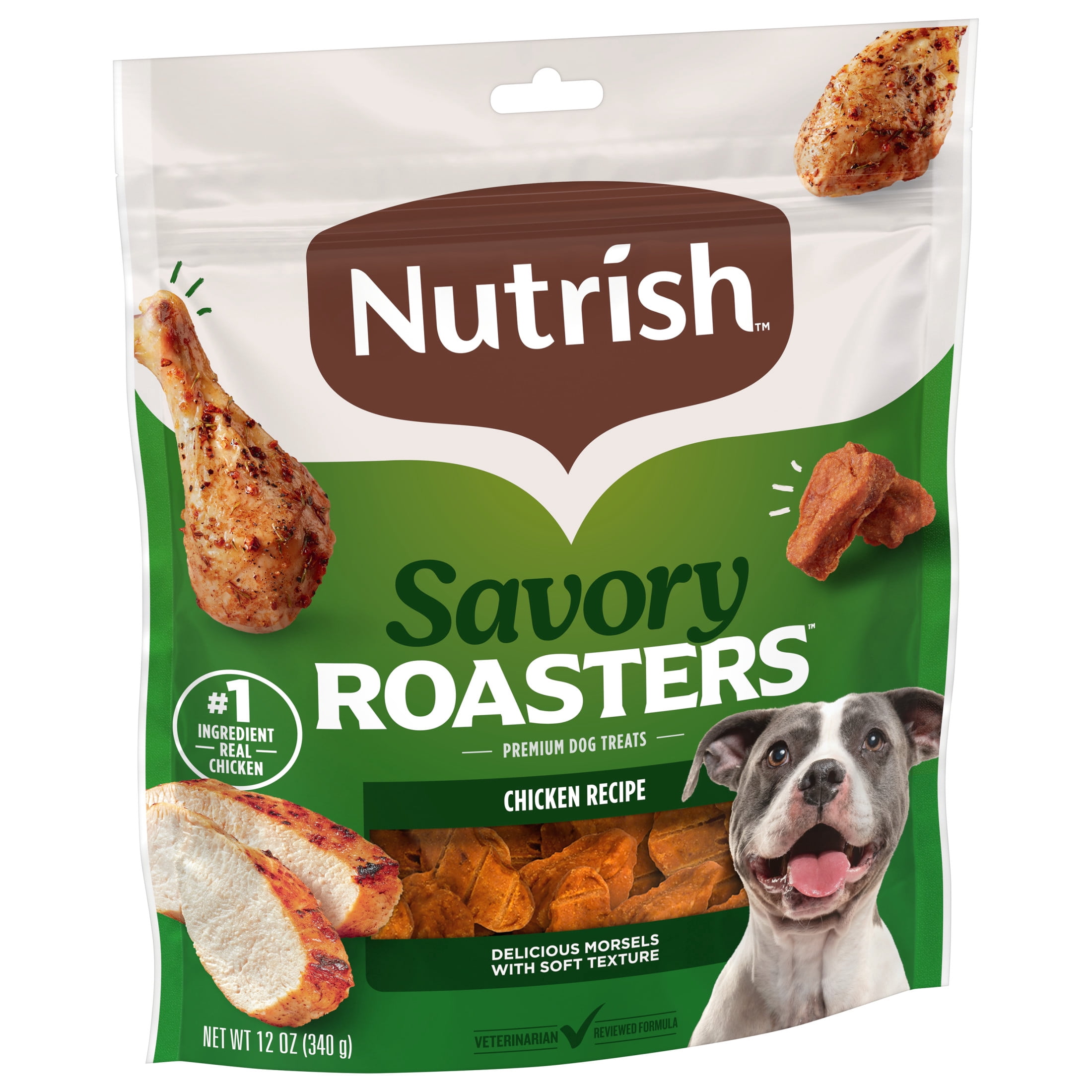 Nutrish Savory Roasters Chicken Recipe Premium Dog Treats, 12 oz