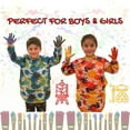 thumbnail image 5 of 2Pcs Children Kids Waterproof Long-sleeved Art Smock Painting Apron Children Waterproof Artist Painting Aprons Long Sleeve for Baking, Eating, Arts & Crafts for Children Ages 3-8, 5 of 5
