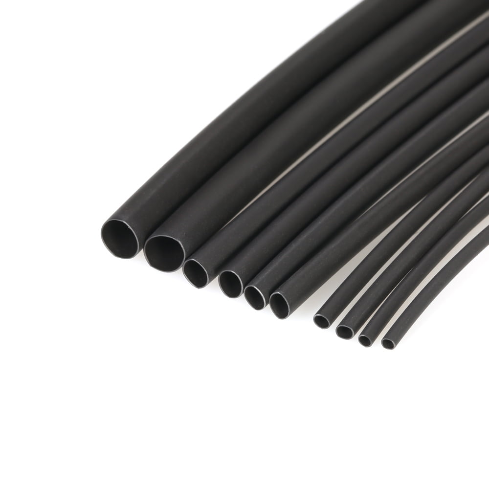 Black Heat Shrink Tube 2:1 Electrical Sleeving Cable/Wire Heatshrink Tubing Wrap