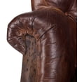 thumbnail image 4 of World Interiors Charles Tall Deconstructed Leather Armchair in Brown, 4 of 6
