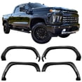 thumbnail image 2 of Ikon Motorsports Fender Flares Wheel Arch Extension Compatible with 2020-2022 Chevy Silverado 2500 HD, Pocket Riveted Style Injection PP Black Wheel Flare Cover Mud Guard Protector 4PCS Set, 2 of 6