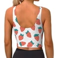thumbnail image 3 of Lsque Strawberries Printed Women'S Sports Bra, Compression, Moisture Wicking, High-Impact Sports Bra For Women,Supportive sports bra-Medium, 3 of 9