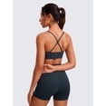 thumbnail image 2 of Top deportivo sin costuras CRZ YOGA Butterluxe con escote en V color azul marino talla L, 2 of 6