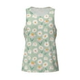 thumbnail image 4 of Easygdp Daisies Flowers Men's Tank Top, Sleeveless Muscle T Shirts, Breathable, Quick-Dry, Loose for Gym, Running, Fitness - 3X-Large, 4 of 9