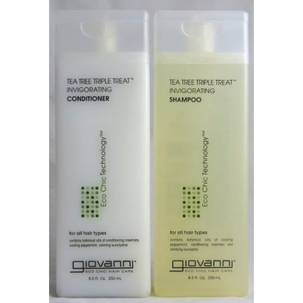 Giovanni Tea Tree Triple Treat , Duo Set Shampoo & Conditioner, 8.5 Oz Each Bottle