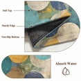 thumbnail image 6 of 2'x6' Rug Runners for Hallways Kitchen, Teal Yellow Circle Non Slip Entryway Beside Floor Carpet Runner, Geometric Abstract Art Washable Laundry Room Bedroom Throw Rugs Mat for Family Pet, 6 of 8